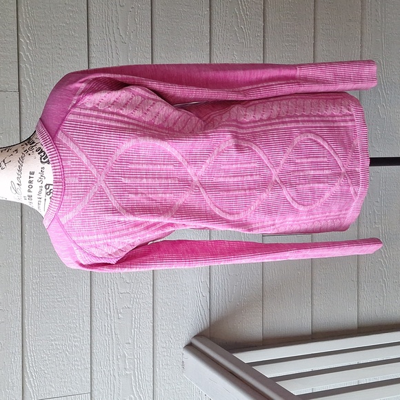 Lululemon Rest Less Long Sleeve Top Raspberry Pink Size 14 - Picture 6 of 11